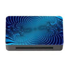 Blue Background Brush Particles Wave Memory Card Reader With Cf by Nexatart