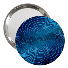 Blue Background Brush Particles Wave 3  Handbag Mirrors by Nexatart