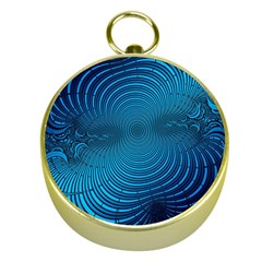 Blue Background Brush Particles Wave Gold Compasses