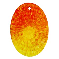 Abstract Explosion Blow Up Circle Oval Ornament (two Sides) by Nexatart