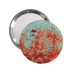 Orange Blue Rust Colorful Texture 2 25  Handbag Mirrors by Nexatart