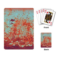 Orange Blue Rust Colorful Texture Playing Card by Nexatart