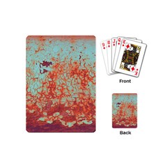 Orange Blue Rust Colorful Texture Playing Cards (mini)  by Nexatart