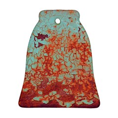 Orange Blue Rust Colorful Texture Bell Ornament (two Sides) by Nexatart