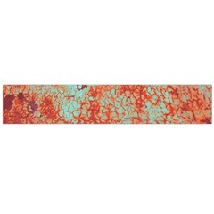 Orange Blue Rust Colorful Texture Large Flano Scarf  by Nexatart