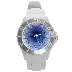 Network Social Abstract Round Plastic Sport Watch (l) by Nexatart
