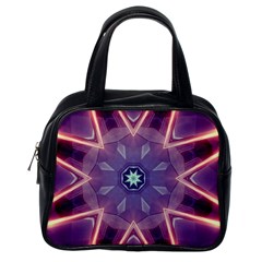 Abstract Glow Kaleidoscopic Light Classic Handbags (one Side) by Nexatart