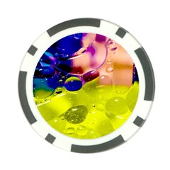 Abstract Bubbles Oil Poker Chip Card Guard