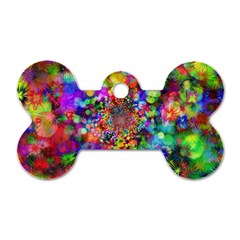 Background Color Pattern Structure Dog Tag Bone (two Sides)