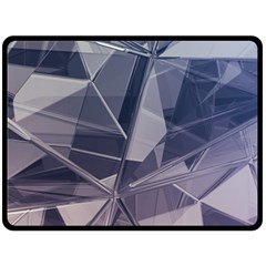 Abstract Background Abstract Minimal Double Sided Fleece Blanket (large)  by Nexatart