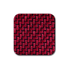 Fabric Pattern Desktop Textile Rubber Coaster (square)  by Nexatart