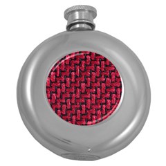 Fabric Pattern Desktop Textile Round Hip Flask (5 Oz)