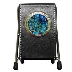 Color Abstract Background Textures Pen Holder Desk Clocks by Nexatart