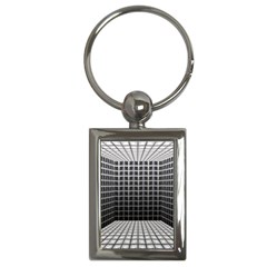 Space Glass Blocks Background Key Chains (rectangle) 