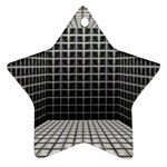 Space Glass Blocks Background Star Ornament (Two Sides) Front