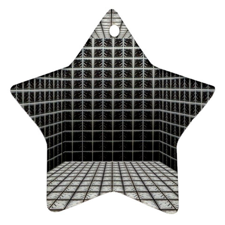 Space Glass Blocks Background Star Ornament (Two Sides)