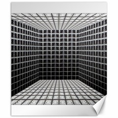 Space Glass Blocks Background Canvas 8  X 10 