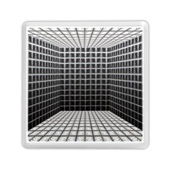 Space Glass Blocks Background Memory Card Reader (square) 