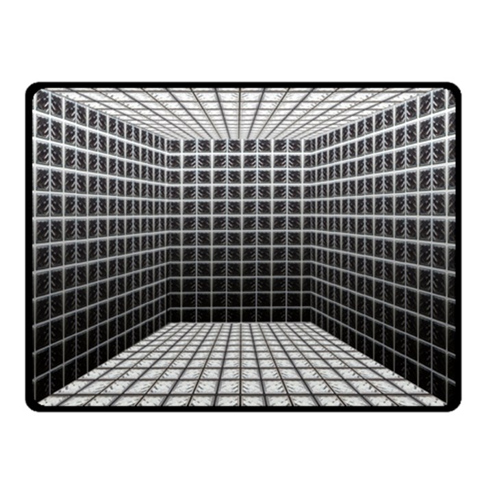 Space Glass Blocks Background Double Sided Fleece Blanket (Small) 