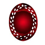 Abstract Scrawl Doodle Mess Ornament (Oval Filigree) Front