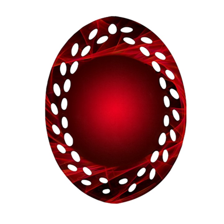 Abstract Scrawl Doodle Mess Ornament (Oval Filigree)