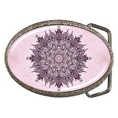 Mandala Pattern Fractal Belt Buckles by Nexatart