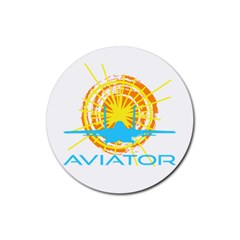 Aviator Rubber Round Coaster (4 Pack)  by FunnyCow