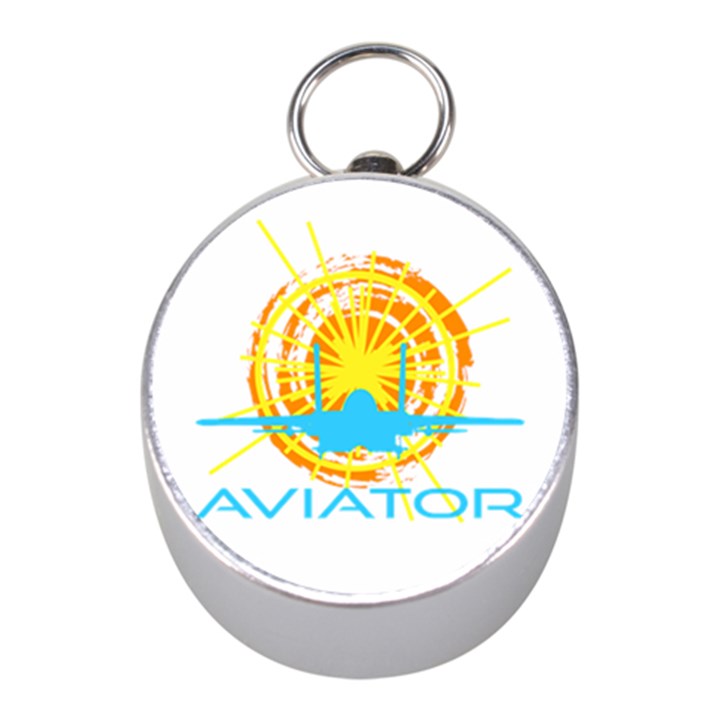 Aviator Mini Silver Compasses