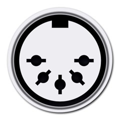 Midi Connector 8  Mouse Pad (round) by plugindeals