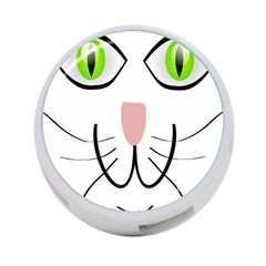 Cat Green Eyes Happy Animal Pet 4-port Usb Hub (one Side) by Sapixe