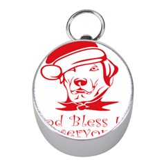 Dog Santa Hat Winter Christmas Mini Silver Compasses