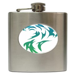 Wolf Dog Fox Animal Pet Vector Hip Flask (6 Oz)