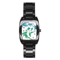 Wolf Dog Fox Animal Pet Vector Stainless Steel Barrel Watch by Sapixe