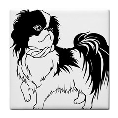 Animal Canine Dog Japanese Chin Tile Coasters by Sapixe