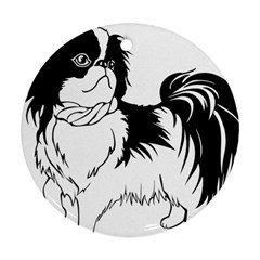 Animal Canine Dog Japanese Chin Ornament (round)