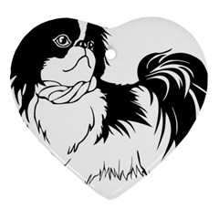 Animal Canine Dog Japanese Chin Ornament (Heart)