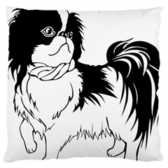 Animal Canine Dog Japanese Chin Large Cushion Case (two Sides) by Sapixe