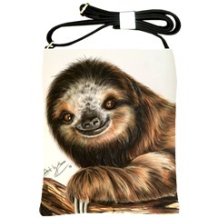 Sloth Smiles Shoulder Sling Bags by ArtByThree