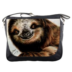 Sloth Smiles Messenger Bags by ArtByThree