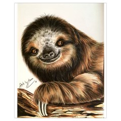 Sloth Smiles Drawstring Bag (small) by ArtByThree