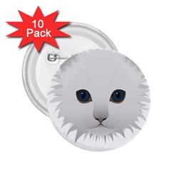 Cat Animal Pet Kitty Cats Kitten 2 25  Buttons (10 Pack)  by Sapixe