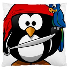 Penguin Pirate Tux Animal Bandana Large Cushion Case (two Sides)