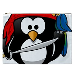 Penguin Pirate Tux Animal Bandana Cosmetic Bag (xxl) 