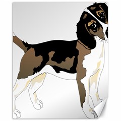 Black White Dog Beagle Pet Animal Canvas 16  X 20   by Sapixe