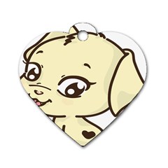 Doggy Dog Puppy Animal Pet Figure Dog Tag Heart (two Sides) by Sapixe