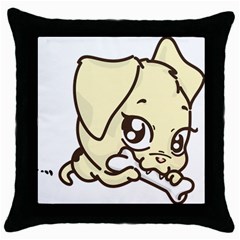 Doggy Dog Puppy Animal Pet Figure Throw Pillow Case (black) by Sapixe