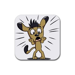 Animal Canine Cartoon Dog Pet Rubber Coaster (square)  by Sapixe