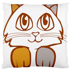 Animal Cat Feline Kitten Pet Large Cushion Case (two Sides) by Sapixe