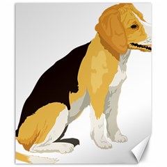 Black Yellow Dog Beagle Pet Canvas 20  X 24   by Sapixe