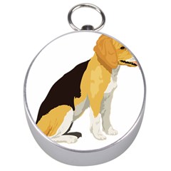 Black Yellow Dog Beagle Pet Silver Compasses by Sapixe